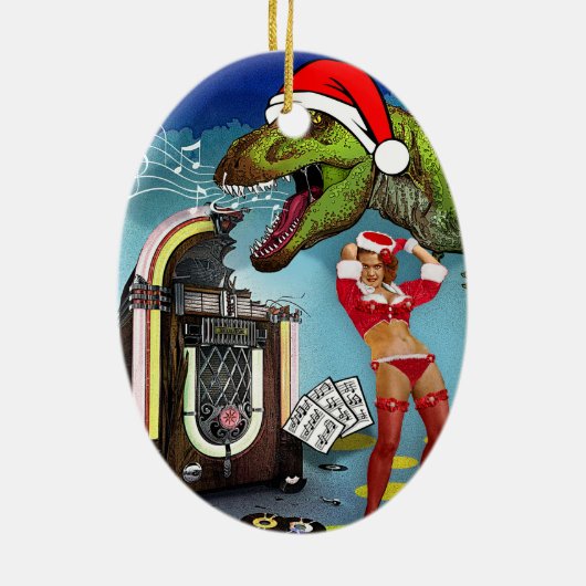 Sweet Kerstsong Keramisch Ornament (Achterkant)