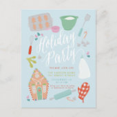 Sweet kerstvakantie bakken Uitnodiging (Voorkant)