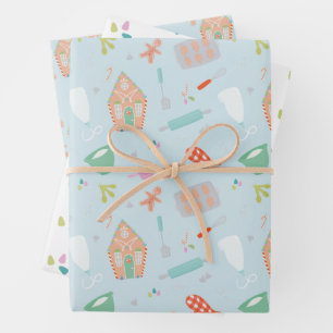 Sweet kerstvakantie met bakken en ontbijtkoek inpakpapier vel