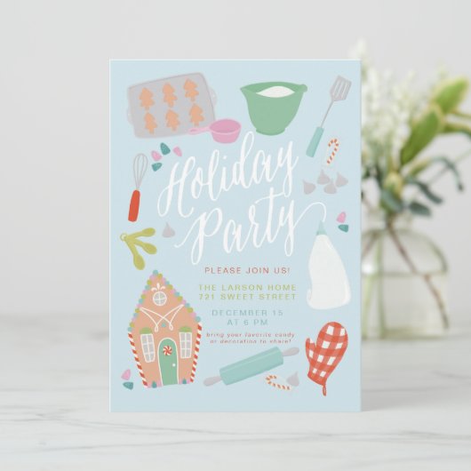 Sweet kerstvakantiebakjes kaart (Staand voorkant)