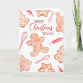 Sweet kerstwijn Kaart Gingerbrood (Voorkant)