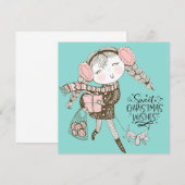 Sweet kerstwishes Flat Kaart (Voorkant / Achterkant)