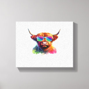 Sweet Kind en Humble Zonnebloem Koe Herfst Herfst  Canvas Afdruk