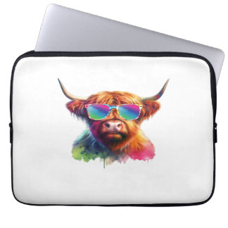 Sweet Kind en Humble Zonnebloem Koe Herfst Herfst  Laptop Sleeve