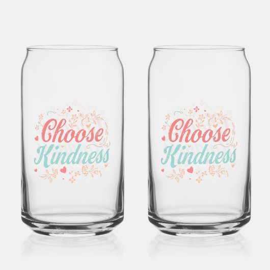 Sweet Kindness Matters Typography Blikvorm Glas (Voorkant)