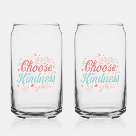 Sweet Kindness Matters Typography Blikvorm Glas (Achterkant)