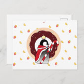 Sweet King Penguins Briefkaart (Voorkant / Achterkant)