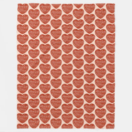 Sweet Kiss Fleece Blanket Deken