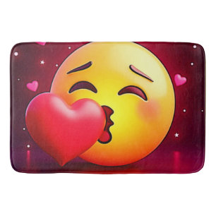 Sweet Kiss Heart Emoji Badmat