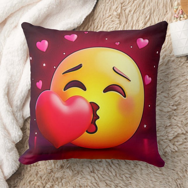 Sweet Kiss Heart Emoji Kussen (Deken)