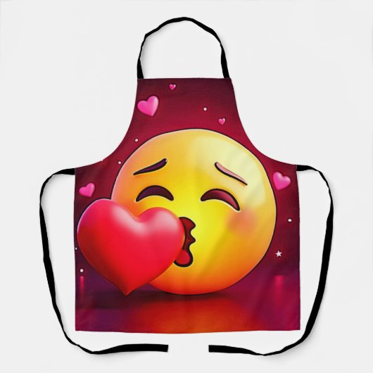 Sweet Kiss Heart Emoji Schort (Voorkant)