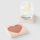 Sweet Kiss Stone Coaster Stenen Onderzetter (Zijkant)