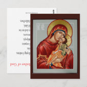 Sweet Kissende Moeder van God Prayer Card Briefkaart (Voorkant / Achterkant)