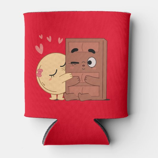 Sweet Kisses Choco Pannenkoek Valentijns Koppels L Blikjeskoeler (Voorkant)