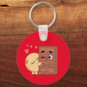 Sweet Kisses Choco Pannenkoek Valentijns Koppels L Sleutelhanger (Voorkant)