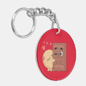 Sweet Kisses Choco Pannenkoek Valentijns Koppels L Sleutelhanger (Voorkant Links)