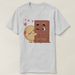 Sweet Kisses Choco Pannenkoek Valentijns Koppels L T-shirt