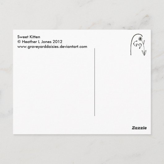 Sweet Kitten Briefkaart (Achterkant)