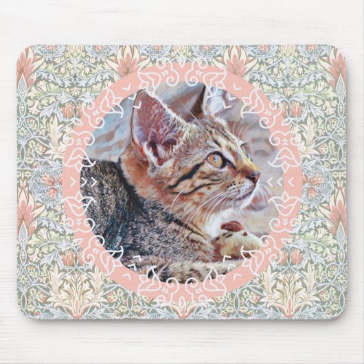 Sweet Kitten Cat Art  stijl Muismat (Voorkant)