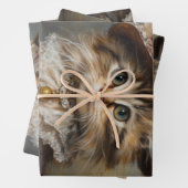 Sweet Kitten  Dress Decoupage Papier Inpakpapier Vel (In situ)