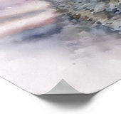 Sweet Kitten op zoek naar Waterverf stijl kunst Poster (Hoek)