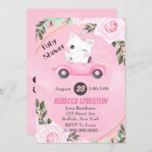 Sweet Kitten  Roze Baby shower van de auto-industr