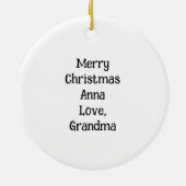 Sweet Kitten Spelen in de sneeuw Gepersonaliseerd Keramisch Ornament (Achterkant)