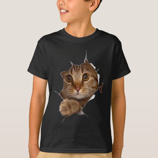 Sweet Kitten Torn Cloth - Funny Cat Lover Cat Owne T-shirt (Voorkant)