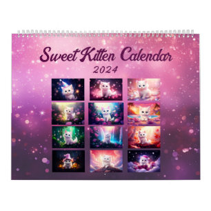Sweet Kitten Twee pagina grote kalender