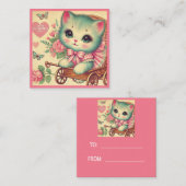 Sweet Kitten Valentijnsdag Classroom Notitiekaartje (Voorkant / Achterkant)