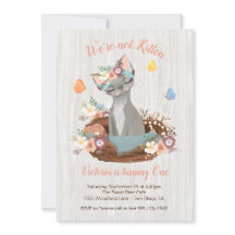 Sweet Kitten verjaardagsfeestje uitnodigingen