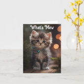 Sweet Kitten Wenskaart Kaart (Gele Bloem)