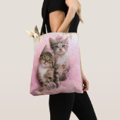 Sweet Kittens in Tiaras en Roze Sparkly Tutu Tote Bag (Dichtbij)