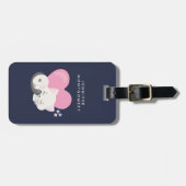 Sweet Kitty Cat Slapen met een groot hart achterin Bagagelabel (Voorkant horizontaal)