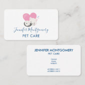 Sweet Kitty Cat Slapen met een groot hart achterin Visitekaartje (Voorkant / Achterkant)