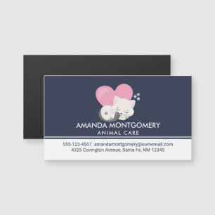 Sweet Kitty Cat Slapen met een groot roze hart