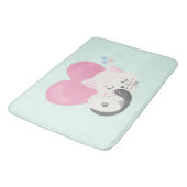 Sweet Kitty Cat Slapen met een groot roze hart Badmat (Gekanteld)