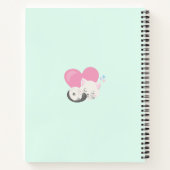 Sweet Kitty Cat Slapen met een groot roze hart Notitieboek (Achterkant)