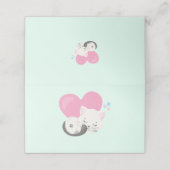 Sweet Kitty Cat Slapen met een groot roze hart Plaatskaartje (Buitenkant ongevouwen)