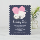 Sweet Kitty Cat Slapen met een grote hartdag Kaart (Staand voorkant)