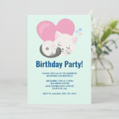 Sweet Kitty Cat Slapen met een grote hartdag Kaart (Staand voorkant)