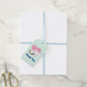 Sweet Kitty Cat Slapen met een hart Dank je Cadeaulabel (Met Touw)