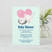 Sweet Kitty Kat Slapen met een Big Heart Douche Kaart (Staand voorkant)