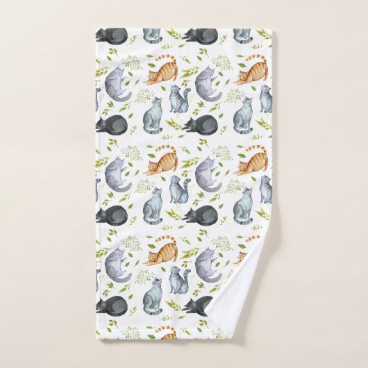 Sweet Kitty Katten Patroon Bad Handdoek (Handdoek)