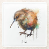 Sweet Kiwi, op maat Glazen Onderzetter (Voorkant)