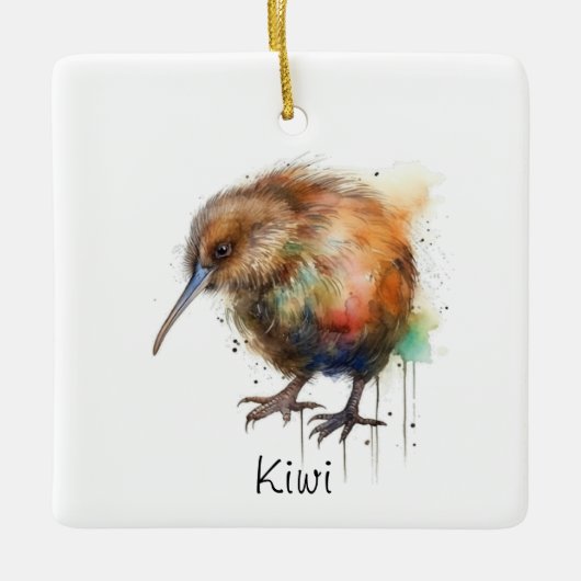 Sweet Kiwi, op maat Keramisch Ornament (Voorkant)