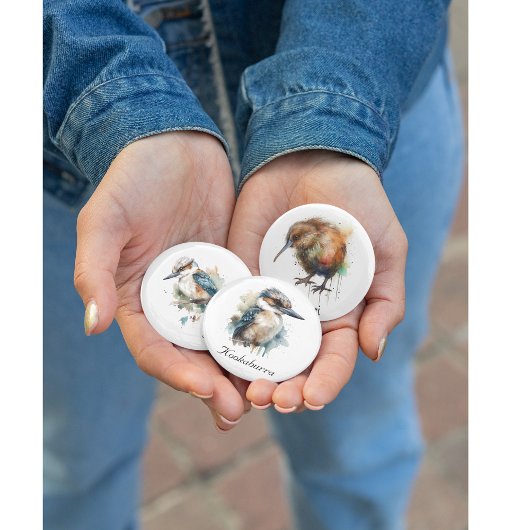 Sweet Kiwi, op maat Ronde Button 3,2 Cm