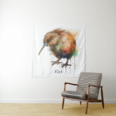 Sweet Kiwi, op maat Wandkleed (In situ)