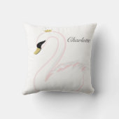 Sweet Klassieke Swan Pillow met Gold Accents Kussen (Achterkant)