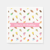 Sweet Kleurrijke Ice Cream Patroon Verjaardagsfees Servetten (Voorkant)